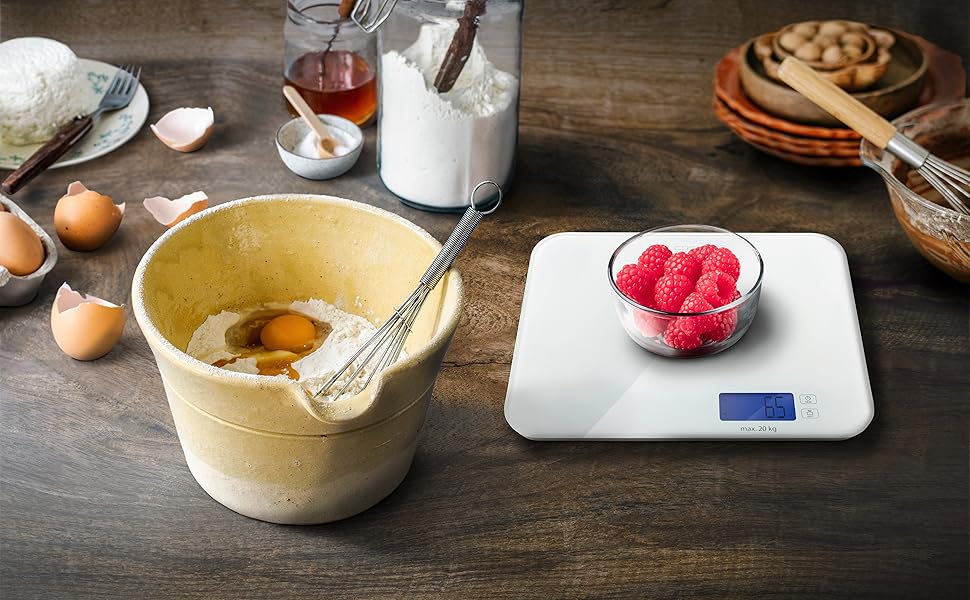 CASO Kinetic Kitchen Scale - LX 20 - Battery-Free, 5kg Capacity, 1g Increments - Testsieger
