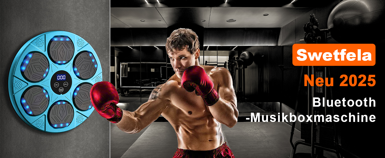 Music Boxing Machine with Bluetooth & LED Lights - Fitness Punching Bag for Adults & Kids