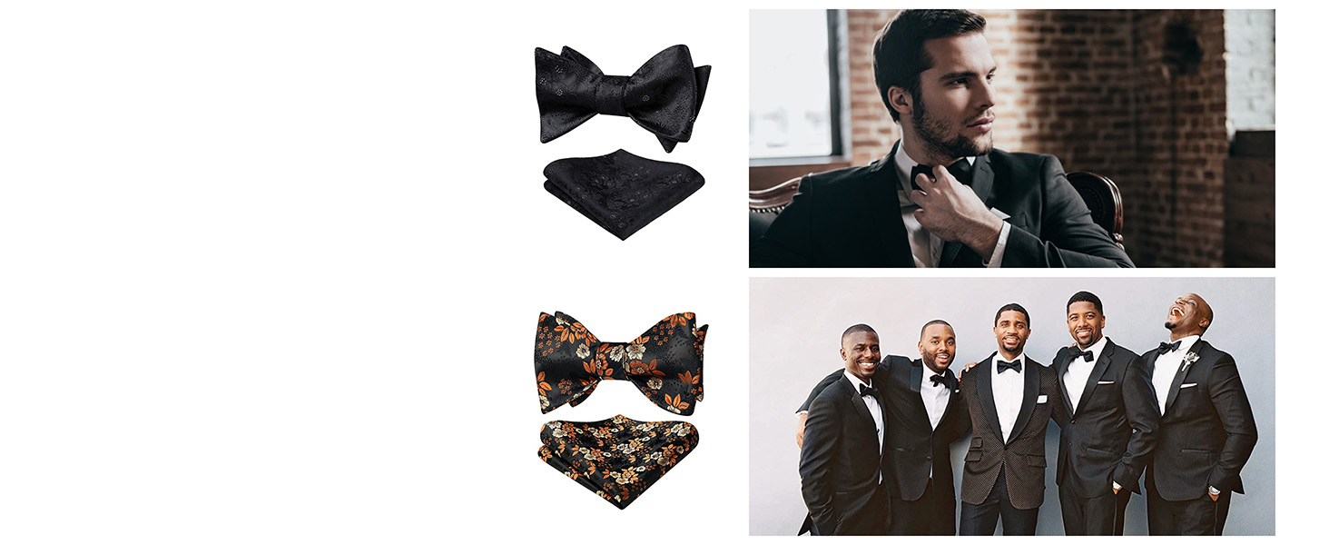 HISDERN Комплект краваток та нагрудного хустинки з квітковим принтом для чоловіків. Квітковий жакардовий комплект краваток для весілля та свят. Рожевий колір.