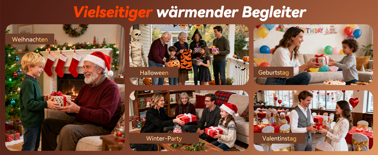 Електричні грілки для рук PHEJIE, 2 шт., 3 режими нагріву, портативні, для активного відпочинку, кемпінгу, гольфу, подарунок для жінок та чоловіків, чорний