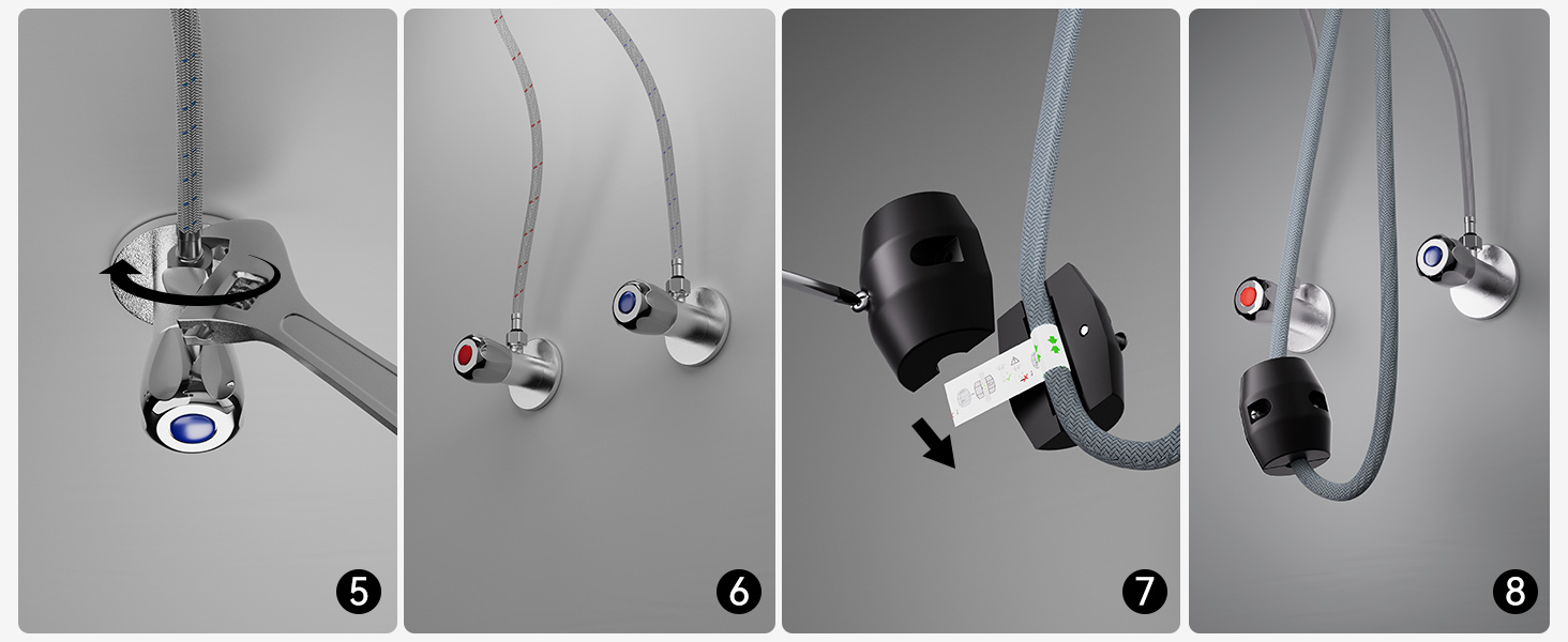 Кран кухонний CECIPA з 3 режимами, висувна лійка, поворотний на 360°, з високим виливом, нержавіюча сталь, з однією ручкою