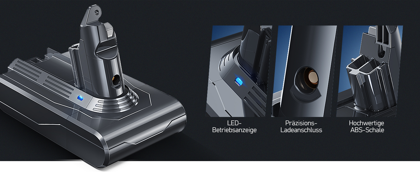 Акумулятор Keenstone 6500mAh 25.2V для пилососів Dyson V10 Animal, Absolute, Motörhead, Fluffy, Total Clean, SV12 (замінник V6 6.5Ah)