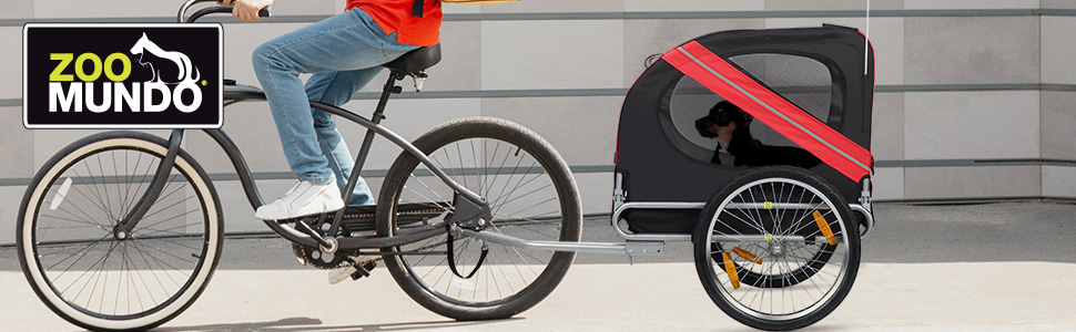 Фарм-причіп Zoomundo для собак: зелений/чорний, срібляста рама