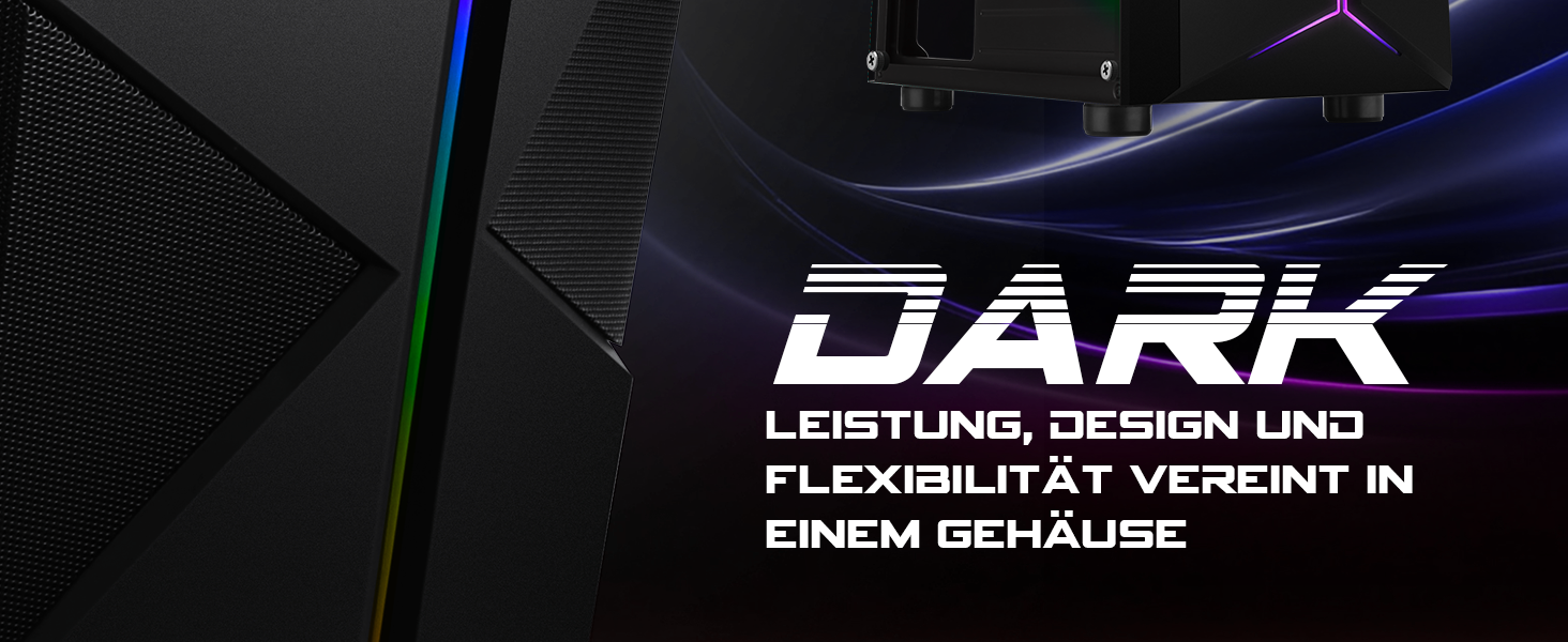 Комп'ютерний корпус Spirit of Gamer Gamer Clone III з RGB підсвічуванням - ATX/mATX/ITX Tower з металевою передньою панеллю та скляною бічною панеллю