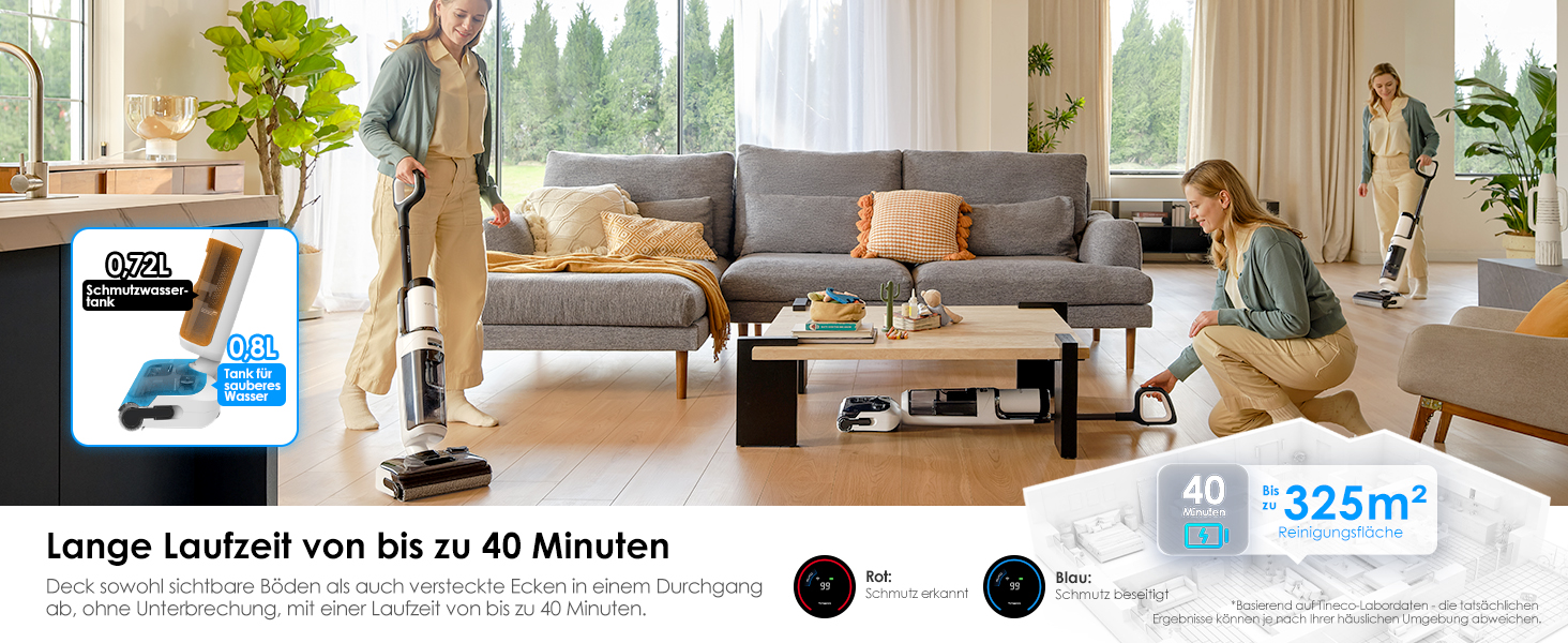 Вертикальний миючий пилосос Tineco Floor One Stretch S6 з функцією самоочищення