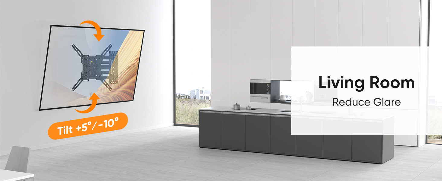 Кронштейн для телевізора FORGING MOUNT поворотний 26-65 дюймів, VESA 400x400, до 35 кг, подовжений 1035 мм