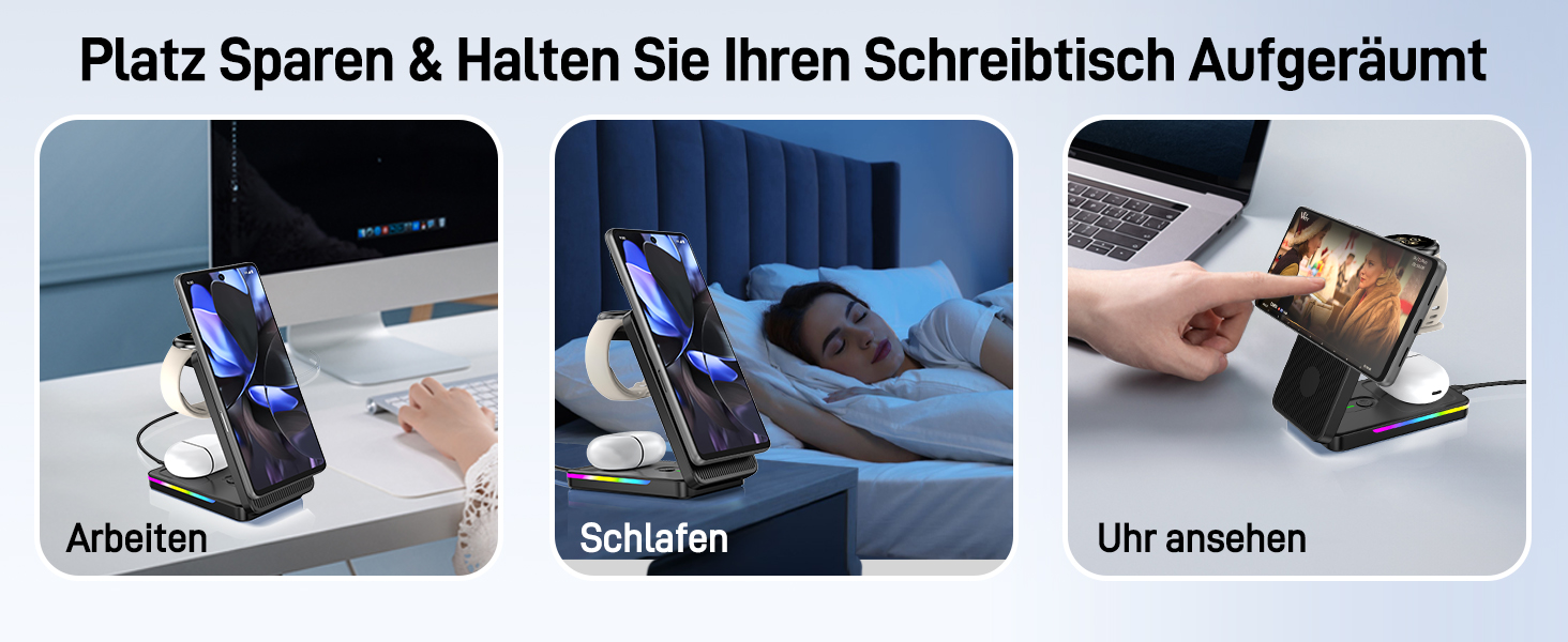 Магнітна зарядна станція 3-в-1 для Google Pixel Watch 3/2, Pixel 10/Pro/XL, 9/Pro/XL та Pixel Buds. Бездротовий зарядний пристрій Magsafe, складаний, для подорожей.