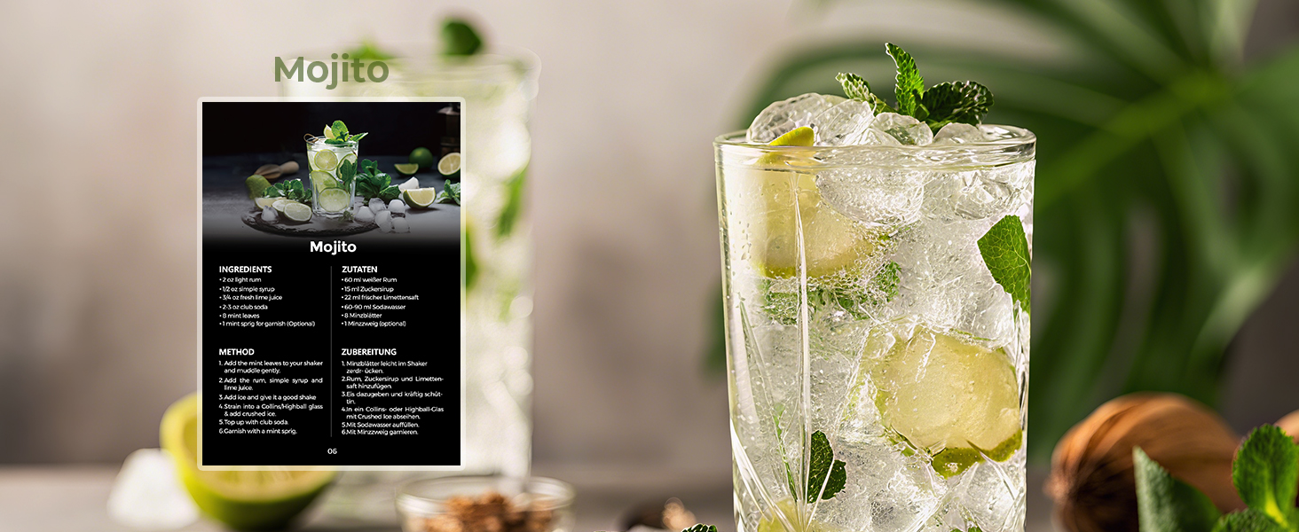 Набір шейкерів для коктейлів YARRAMATE 700 мл, 8 предметів з нержавіючої сталі, з вбудованим ситом, для дому та барів