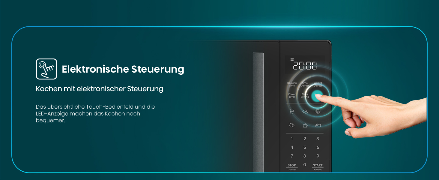 Мікрохвильова піч Hisense H20MOBS4HI 23 л з InverterTech, керамічним покриттям та цифровим керуванням