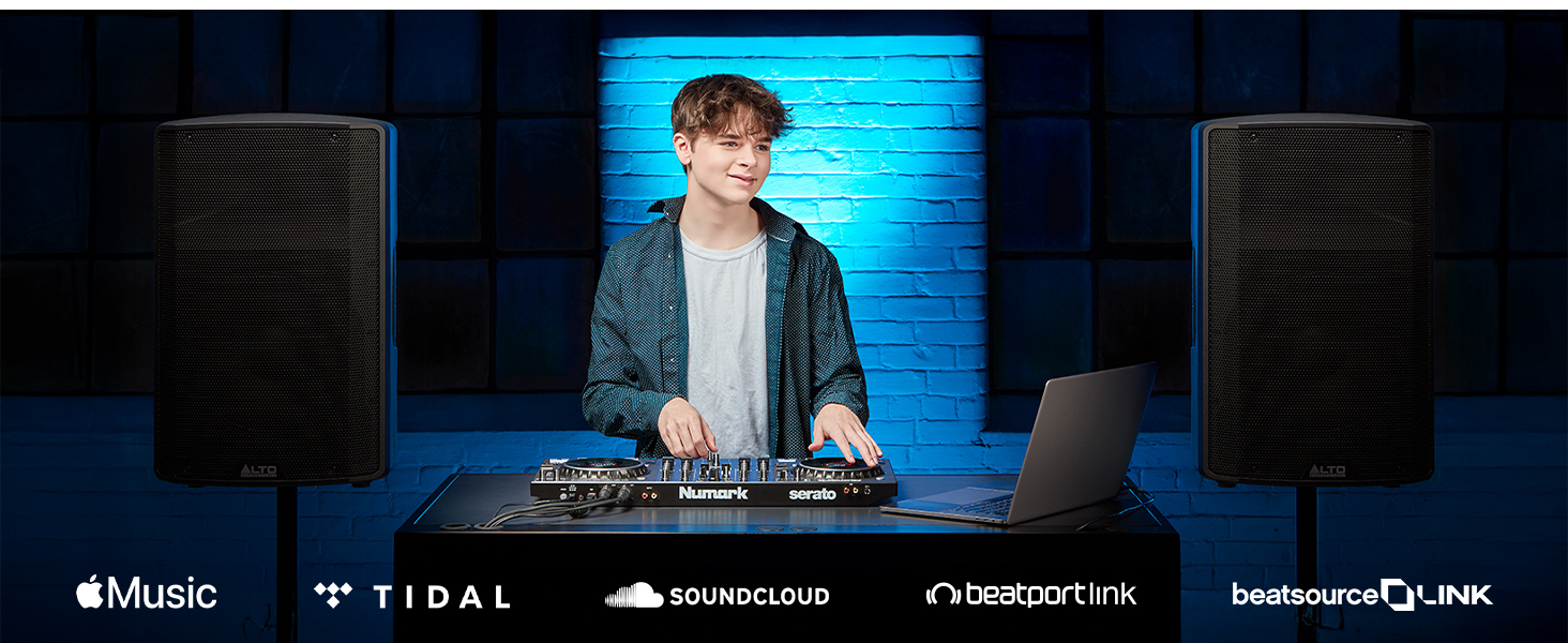 DJ контролер Numark NS4FX 4-канальний з touch-jogwheels, Pads та ефектами, Serato DJ Lite