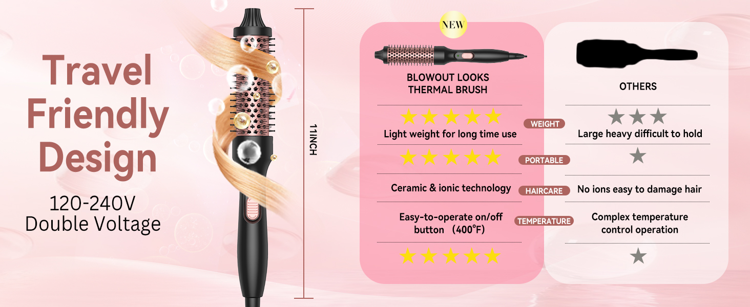 UKLISS Hairstyler 6 в 1: професійний стайлер для волосся з насадкою-фен, керлер, щітка для укладки, фен-щітка, фен, випрямляч | для локонів, об'єму, випрямлення та сушіння (перламутровий) (елегантний чорний)