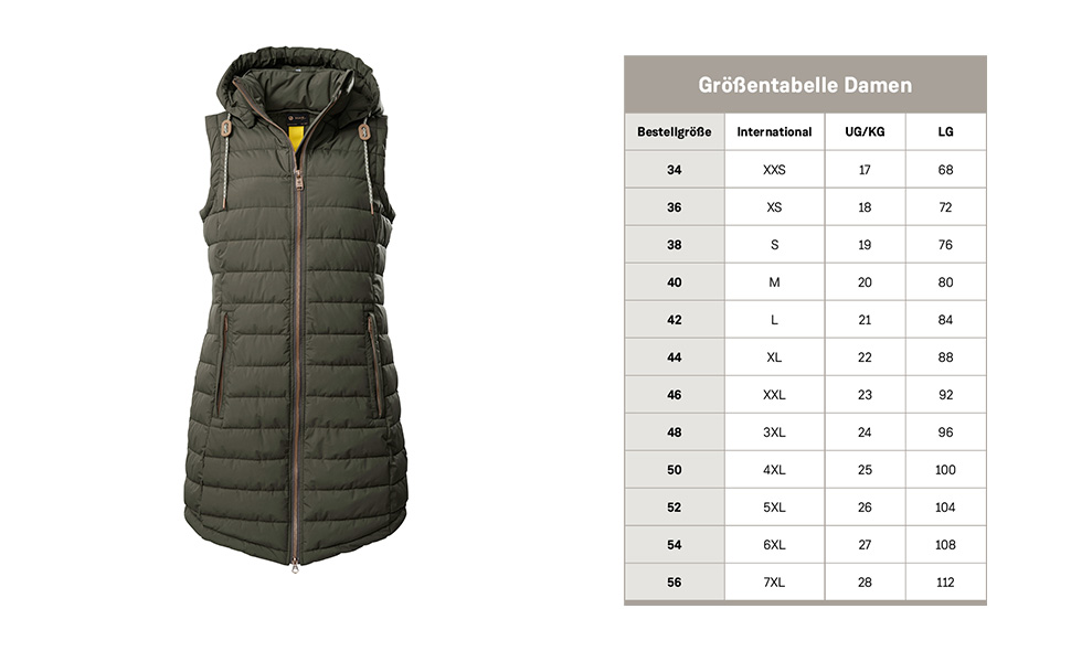 Жіноча функціональна жилетка G.I.G.A. DX з імітацією пуху, колір зелений, розмір 46
