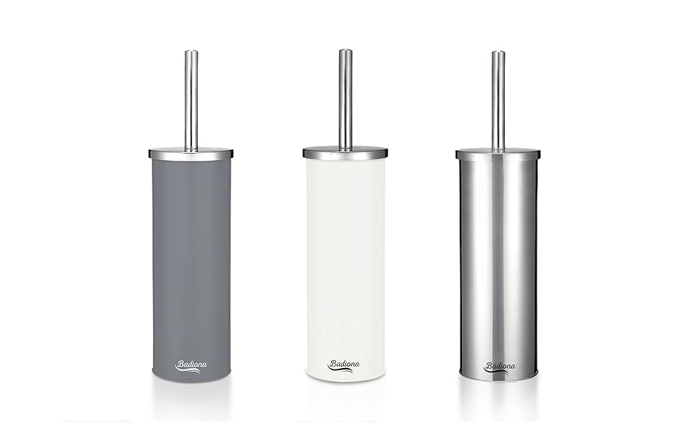 Набір для чищення унітазу з силіконової щітки та нержавіючої сталі | Чорний колір | Аксесуари для ванної кімнати