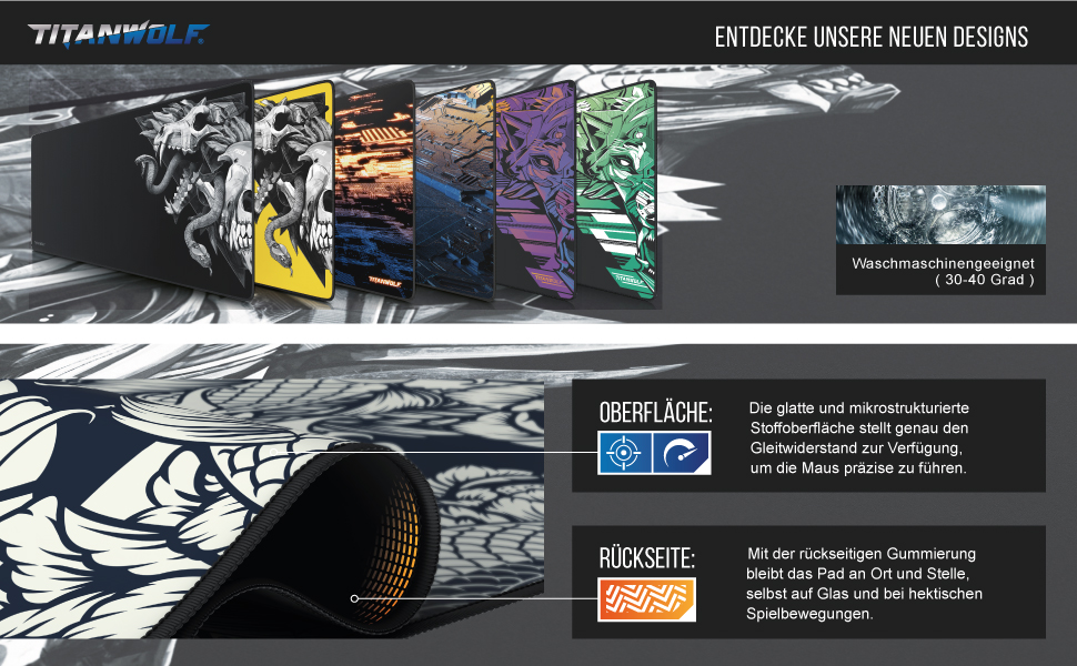 Килимок для миші Titanwolf XXXL 1200x400 мм, ігровий, для Logitech, з принтом Koi Koi