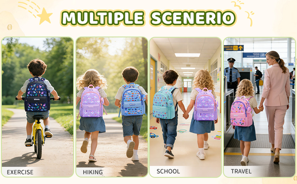 Дитячий рюкзак SUN EIGHT для хлопчиків та дівчаток: легкий, міцний, для садка, школи та подорожей (фіолетовий)