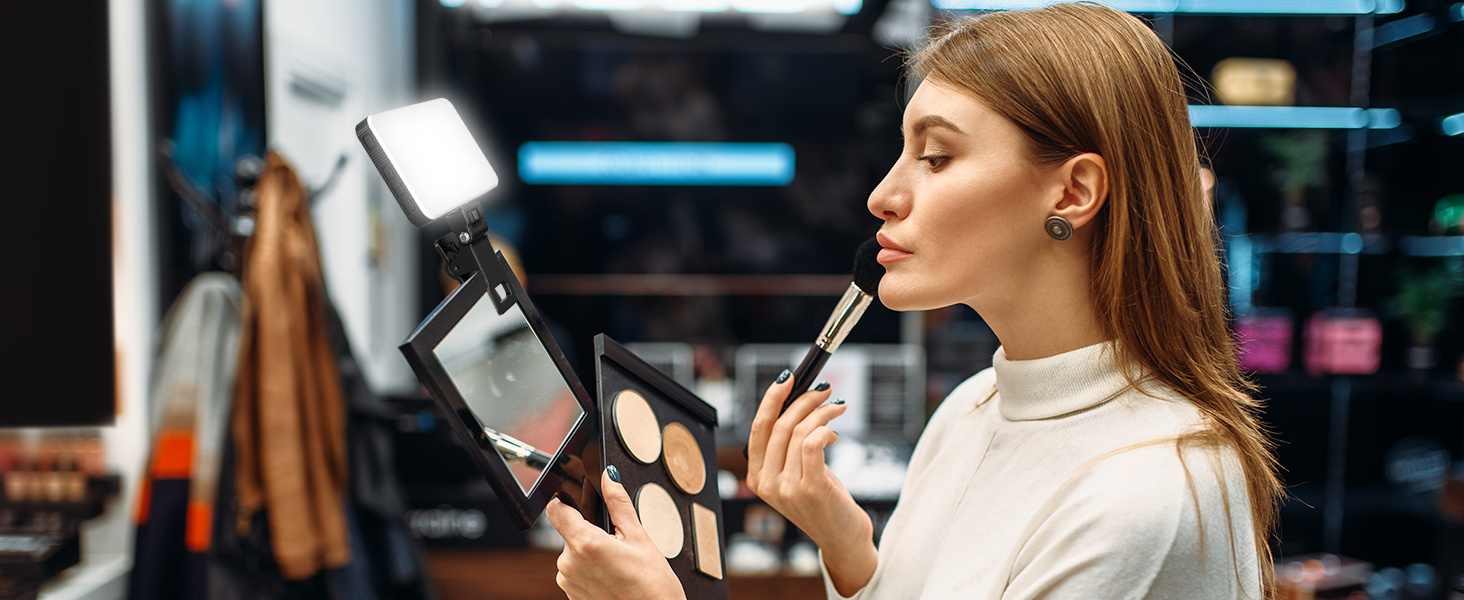 LED-відеолампа Newmowa NMW-80AI для селфі, TikTok, відеоконференцій та макіяжу, з датчиком світла