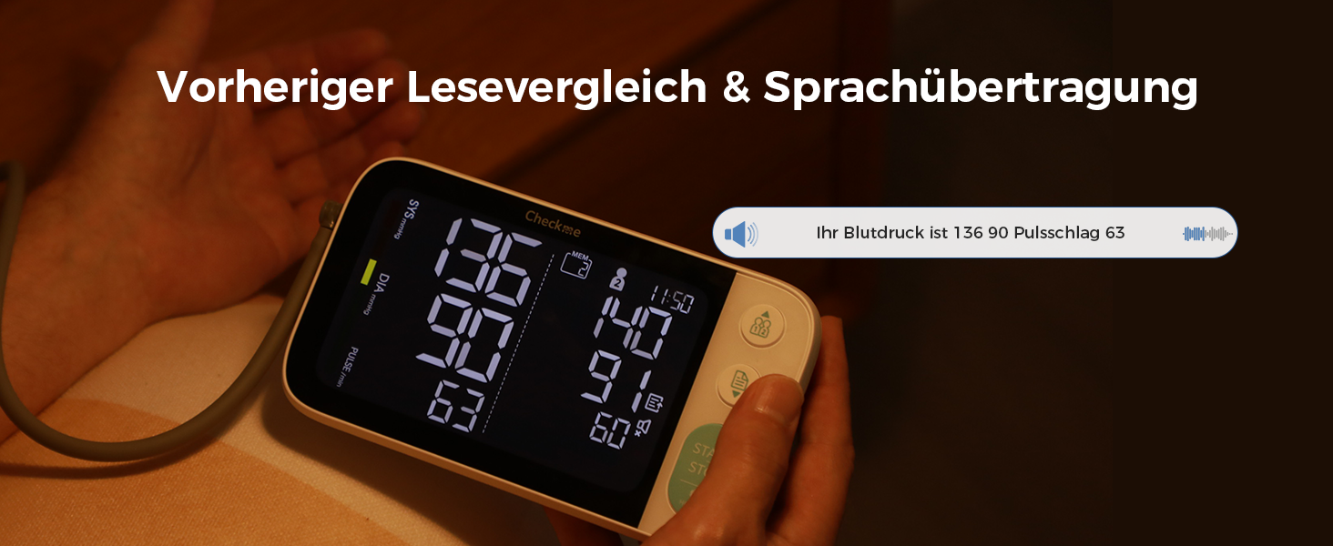 Тонометр на плече CheckMe з великим екраном, Bluetooth, виявлення аритмії, для вагітних та діабетиків, 22-45 см, чорний