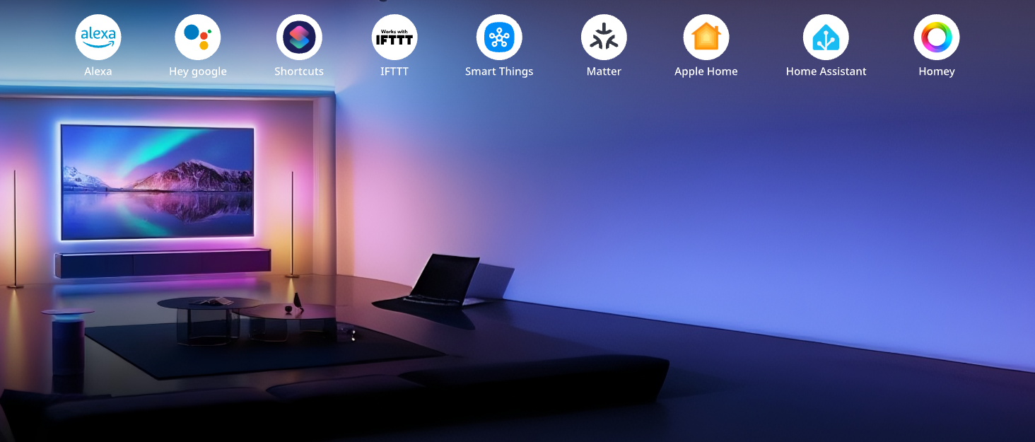 SwitchBot LED торшер для вітальні з RGBCC, керування через додаток, сумісний з Apple Home, Alexa, Google Home, чорний, з режимами сцени та музики