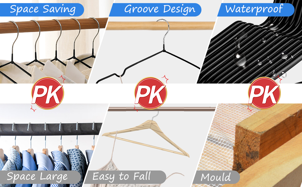 25 шт. Плечики для одягу Rainberg: міцні, гумовані, для шафи та вішалок, чорні