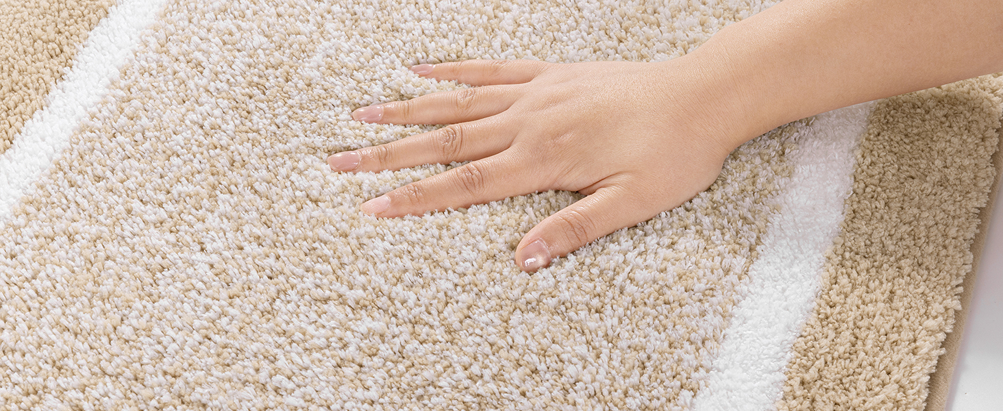 Килимок для ванної кімнати SHACOS: неслизький, м'який, швидковисихаючий, 50x80 см, бежевий