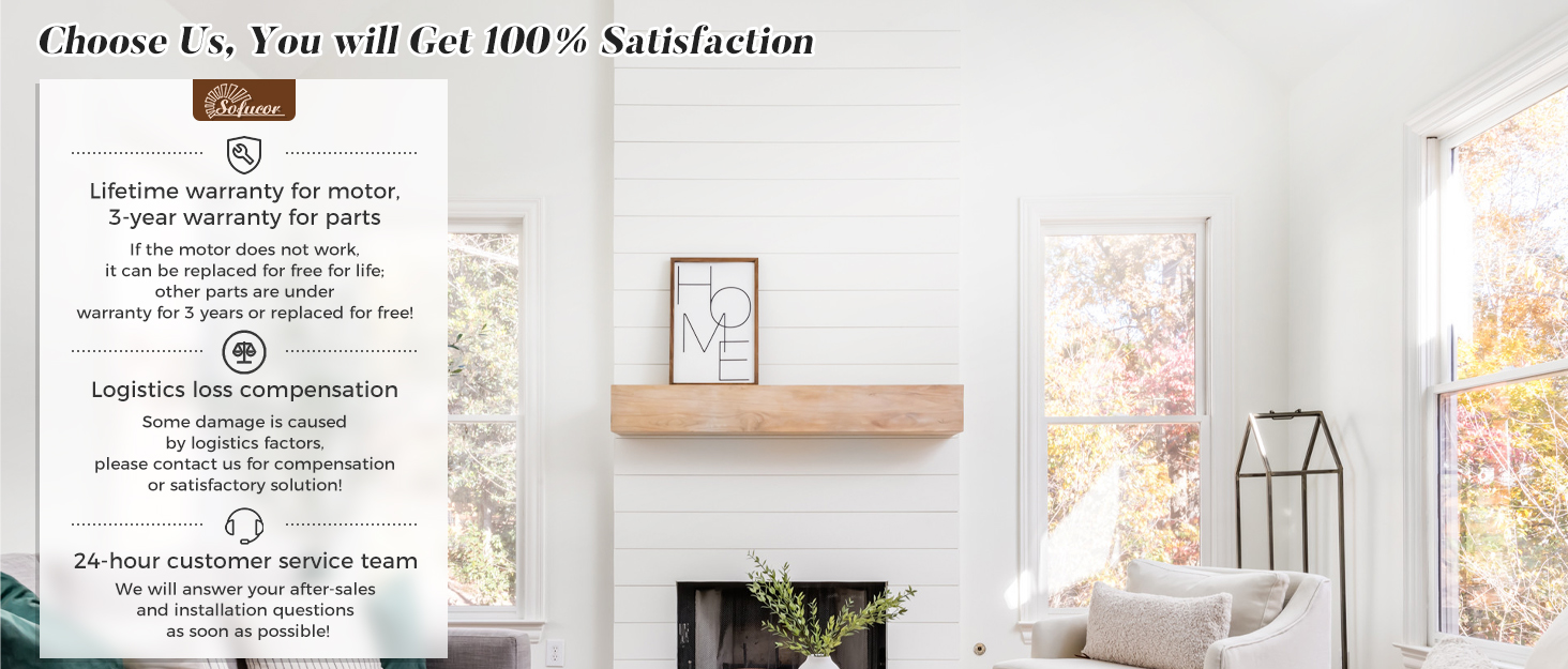 Стеляний вентилятор Sofucor з пультом керування, дерев'яний вентилятор з 3 лопатями, 132 см, тихий, 6 швидкостей, таймер, DC двигун, режим літо/зима для спальні без освітлення + монтаж врізний, темне дерево