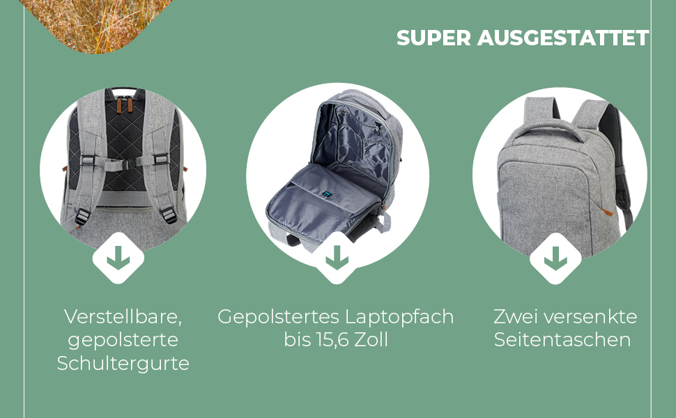 Антивандальний рюкзак Travelite SAFETY Daypack Basics з відділенням для ноутбука 15,6