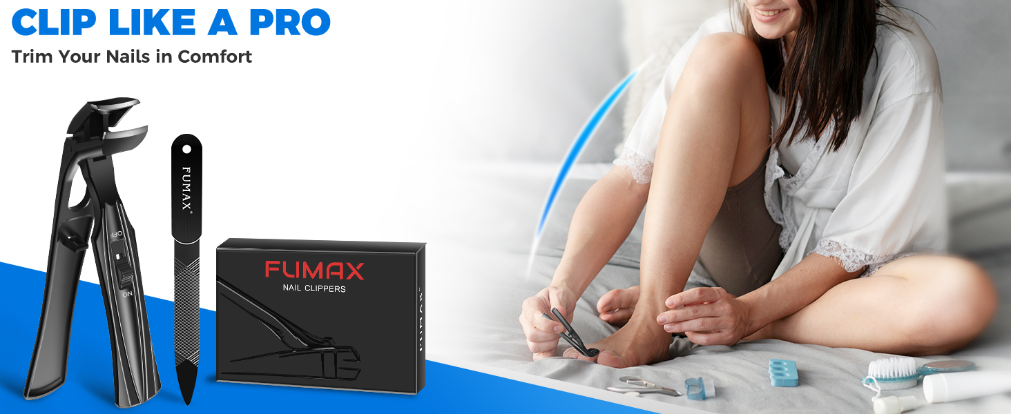 Кусачки для нігтів для літніх людей з широкими щелепами та довгою ручкою, кусачки для кутикули з кутовою головкою, з контейнером для збору обрізків, подарунок для чоловіків та жінок, чорні