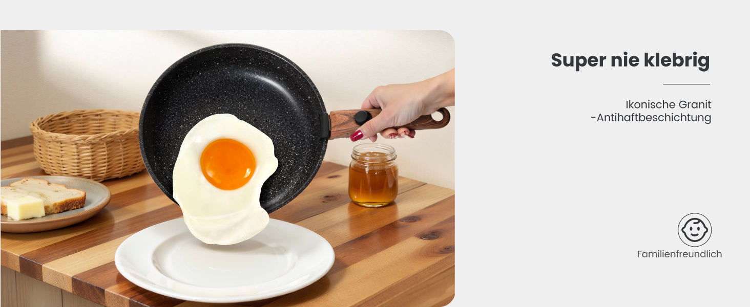 Набір посуду Dishdelight з антипригарним гранітним покриттям та знімними ручками, індукційний, з кришками (чорний)