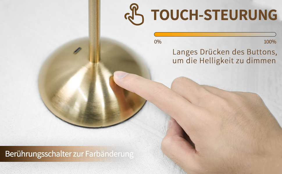 Світлодіодний настільний світильник бездротовий з димером, 3 режими кольору, акумуляторна лампа на стіл Kunterbunt B (2 шт.) для спальні, ресторану, читання