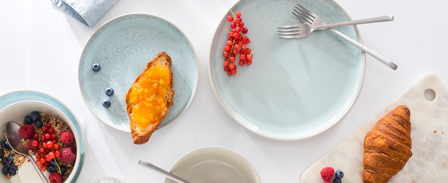 Сервірувальна тарілка Steingut Ibiza - велика, овальна, бежево-блакитна. Ідеальна для створення атмосфери Середземномор'я