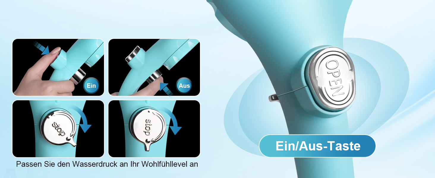 Портативна душова кабіна для кемпінгу AUTOPkio з акумулятором 4500mAh, водонепроникна IPX7, з дисплеєм, для відпочинку на природі, подорожей, миття автомобіля та тварин (блакитна)