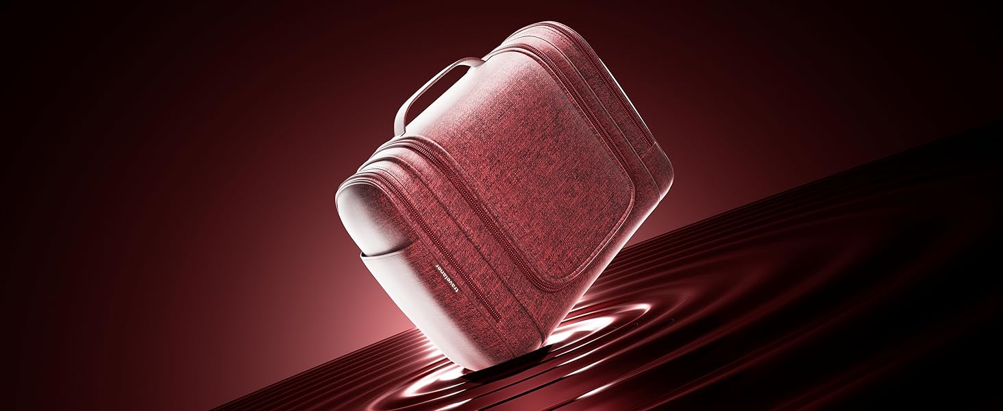 Чохол для туалетних речей Traveaner 7 відділень, 3-в-1, водонепроникний, для подорожей (червоний, XXL)