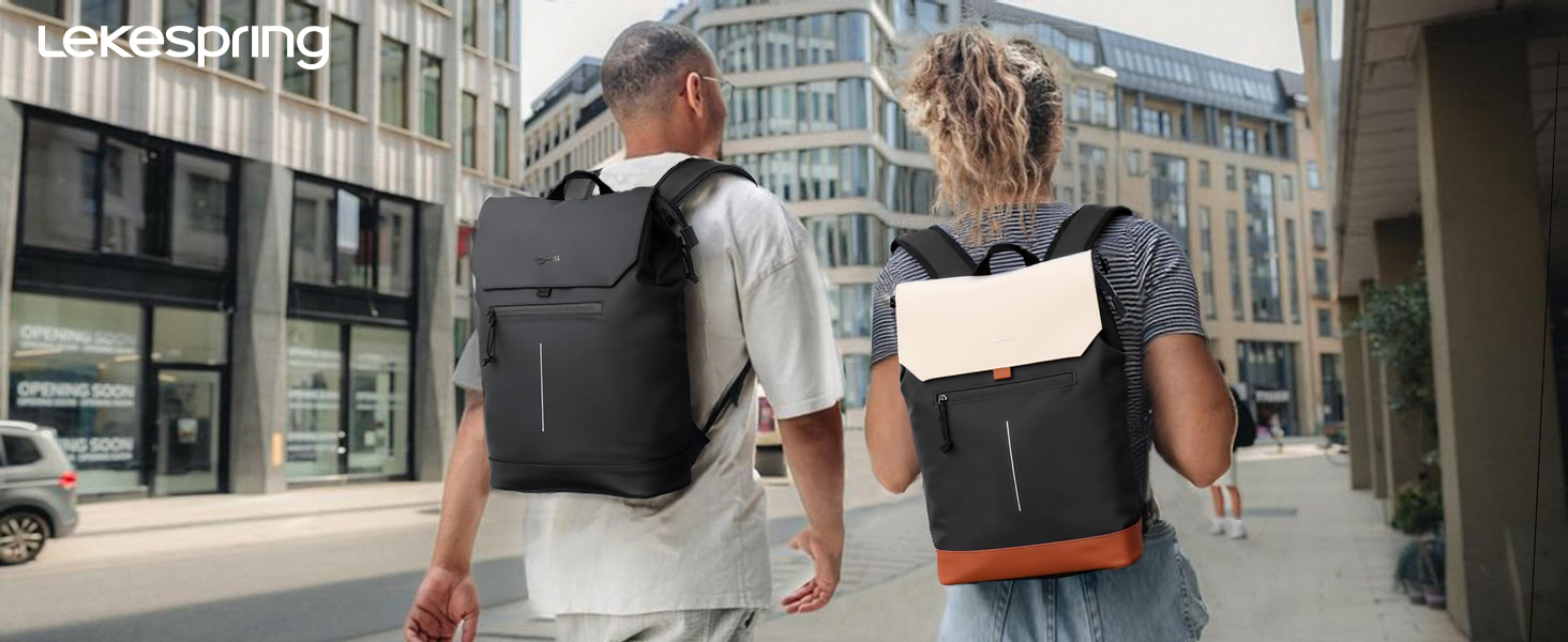 Стильний рюкзак для жінок та чоловіків з відділенням для ноутбука 15.6