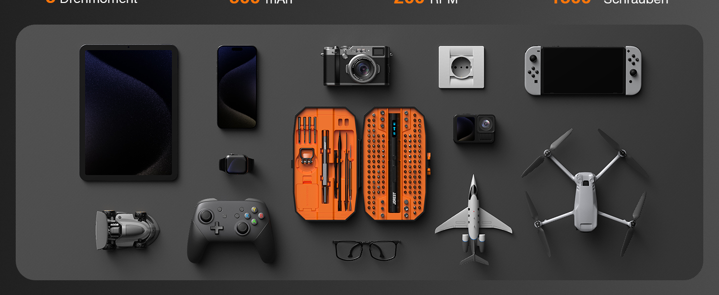 JOREST 155 в 1 Міні Електричний Набір Викруток для Ремонту Macbook, Laptop, PC, RC, PS5, Switch, Xbox, iPhone, Окуляри, Годинники