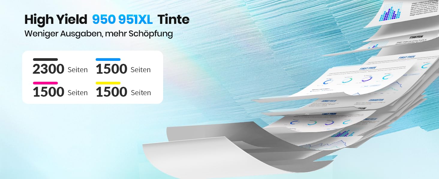 Комплект картриджів Glliter 950XL та 951XL для принтерів HP Officejet Pro 8600, 8610, 8620, 8630, 8640, 8660, 8100, 251DW, 276DW (4 шт.)
