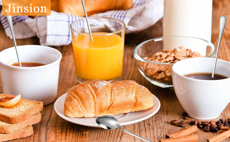 12 довгих ложок для лате макіато, 20 см: коктейльні, для морозива, кави, молочних коктейлів, десертів, нержавіюча сталь, придатні для миття в посудомийній машині