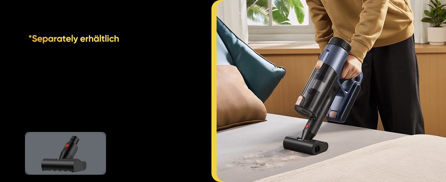 Бездротовий пилосос Vexilar V12: 50 хв роботи, 50 кПа, 450 Вт, LED-дисплей, зелене підсвічування, антизаплутувальна щітка. Ідеально для дому, авто, видалення шерсті тварин.