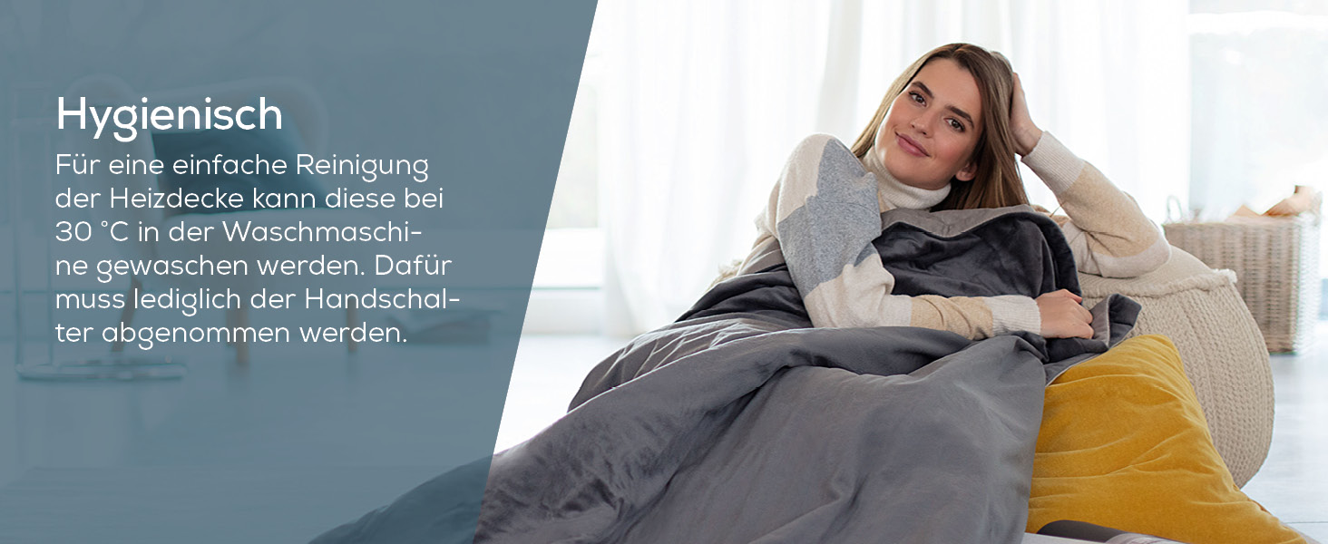 Електрична ковдра Beurer HD 75 з 6 рівнями нагріву, системою безпеки та автовимкненням, 180 x 130 см, Taupe