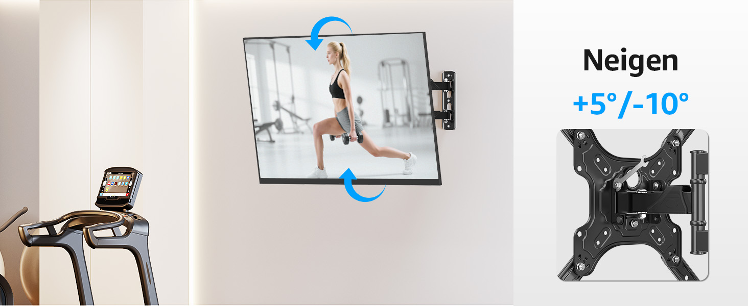 Кріплення для телевізора MOUNTUP EU0079: для LED, LCD, OLED телевізорів 26-60 дюймів, настінне, поворотне, нахильне, до 35 кг, VESA 400x400 мм