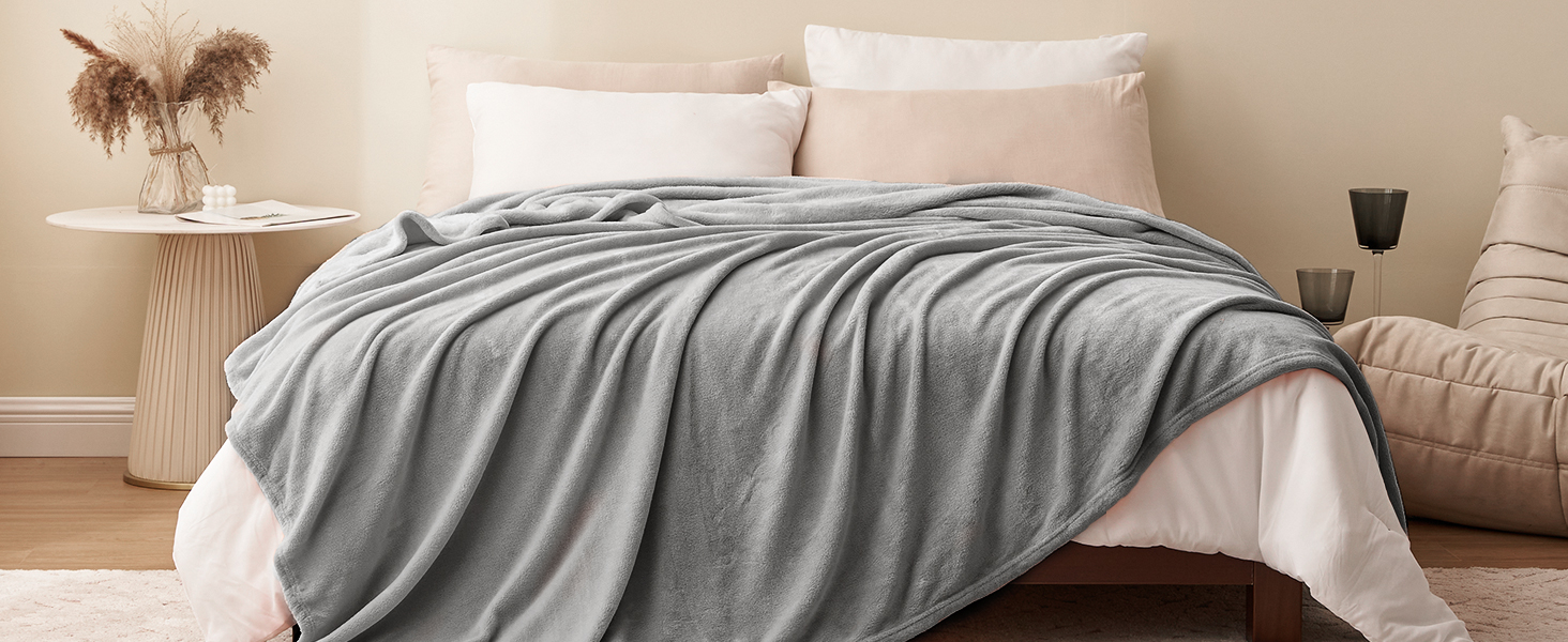 М'яка ковдра Aisbo 150x200 см сірого кольору - флісова ковдра для дому, дивана, вітальні, тепла та затишна ковдра для зими