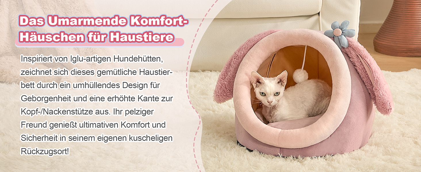 Кішечка-будиночок для котів Jiupety, ліжко-печера для котів, зелений, середній (38x37x32 см), з неслизьким дном, знімний, з можливістю прання