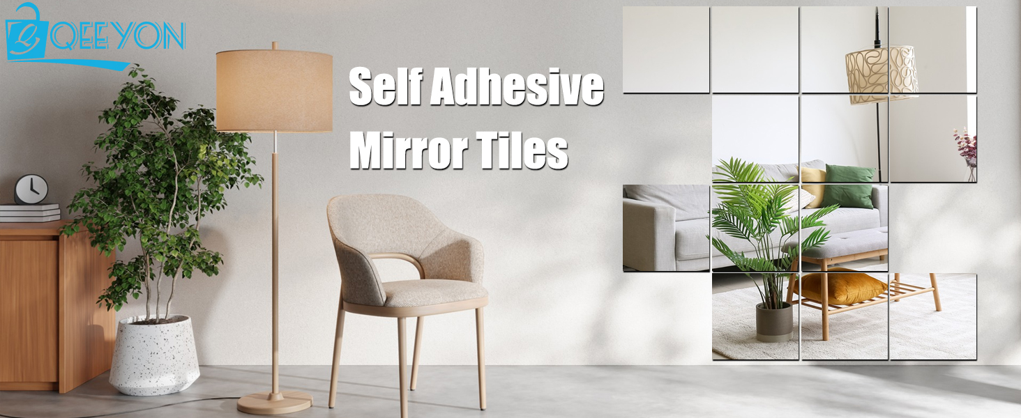 10 самоклеючих дзеркальних наліпок, 20x20 см, 2 мм акрилової плівки для ванної, вітальні, спальні, шафи