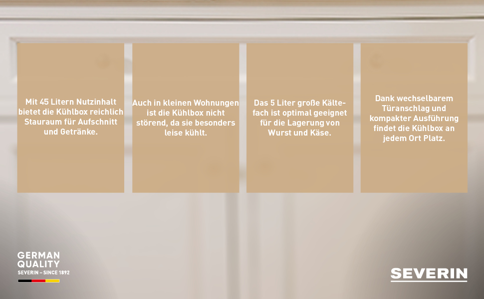 Холодильник автомобільний SEVERIN KB 8884, 45 л, білий, з відділенням для холоду, тихий, знімний дверний замок