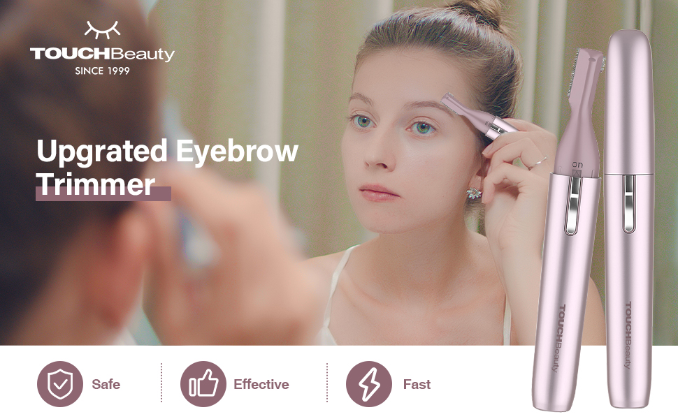 TOUCHBeauty Тріммер для тіла та обличчя AG-1658W (білий/рожевий) - професійний набір для догляду за обличчям та тілом