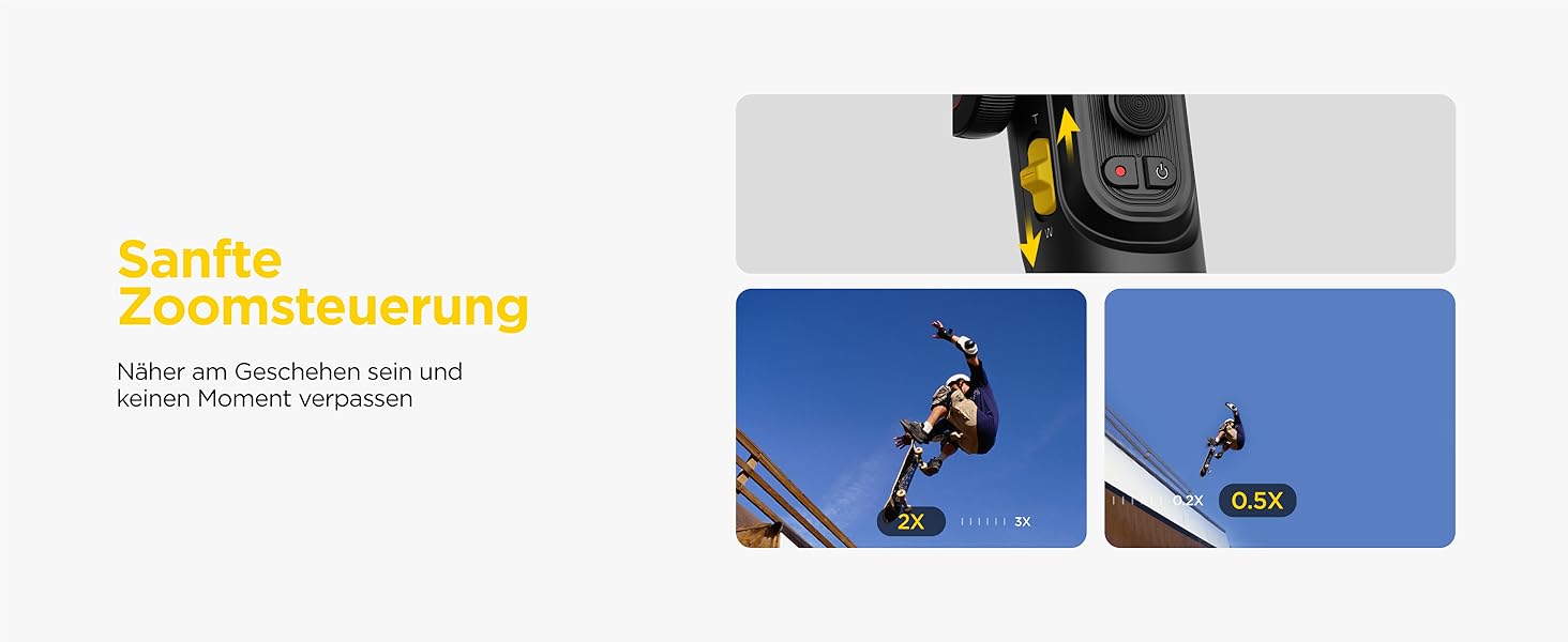 Стабілізатор Gimbal AOCHUAN для iPhone та Android - 3-осьовий, з фокусуванням, трекінг облич/об'єктів, для відеозйомки