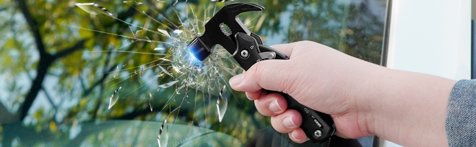 Багатофункціональний молоток-інструмент 12 в 1 для чоловіків, подарунок тато, чоловік, кемпінг, туризм, надзвичайні ситуації