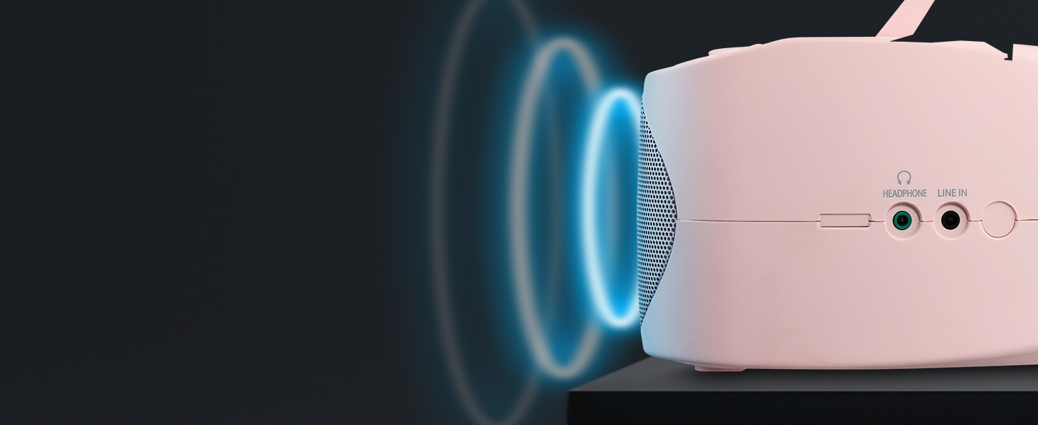 MEDION DRX-1 Plus Boombox: Портативна радіосистема з DAB+, Bluetooth, CD-плеєром, MP3, касетним провідником, AUX, акумулятором та мережевим живленням, зелений/рожевий колір