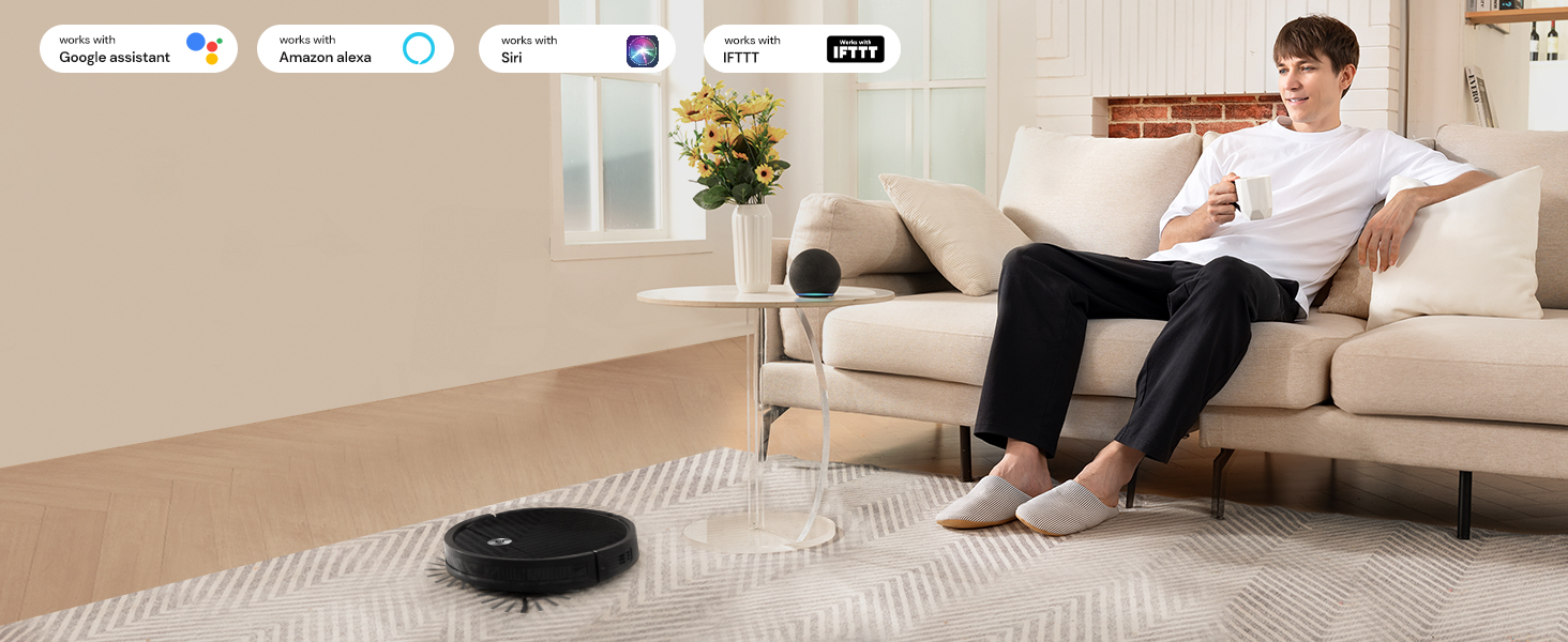 Робот-пилосос Vexilar W6 без функції миття з потужністю 2800Pa, часом роботи 140 хв, керуванням через додаток, голосовим керуванням та дистанційним керуванням. Ідеальний для шерсті тварин, килимів та твердих підлог. Безщітковий двигун.