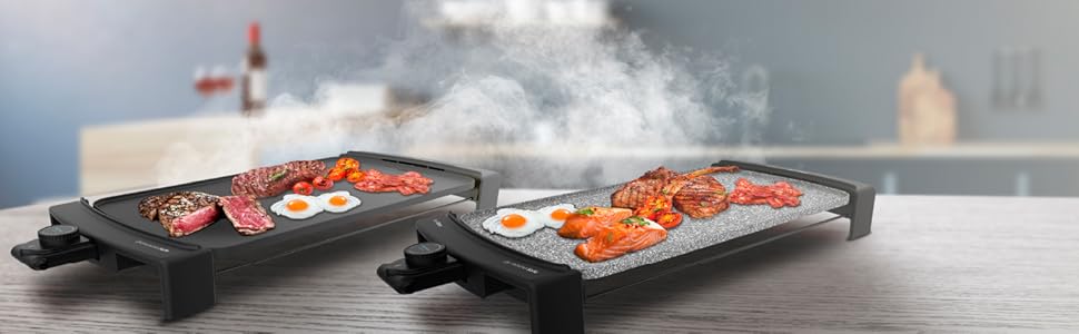 Електричний гриль Cecotec Tasty & Grill 3000 RockWater, 2600 Вт, покриття RockStone, чорний, сталевий