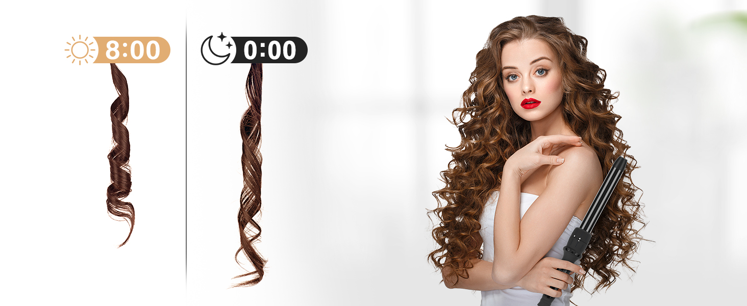 Професійний локон для волосся Parwin Pro Beauty Lockenstab 7-в-1, керамічний, LCD-дисплей, 100-230°C